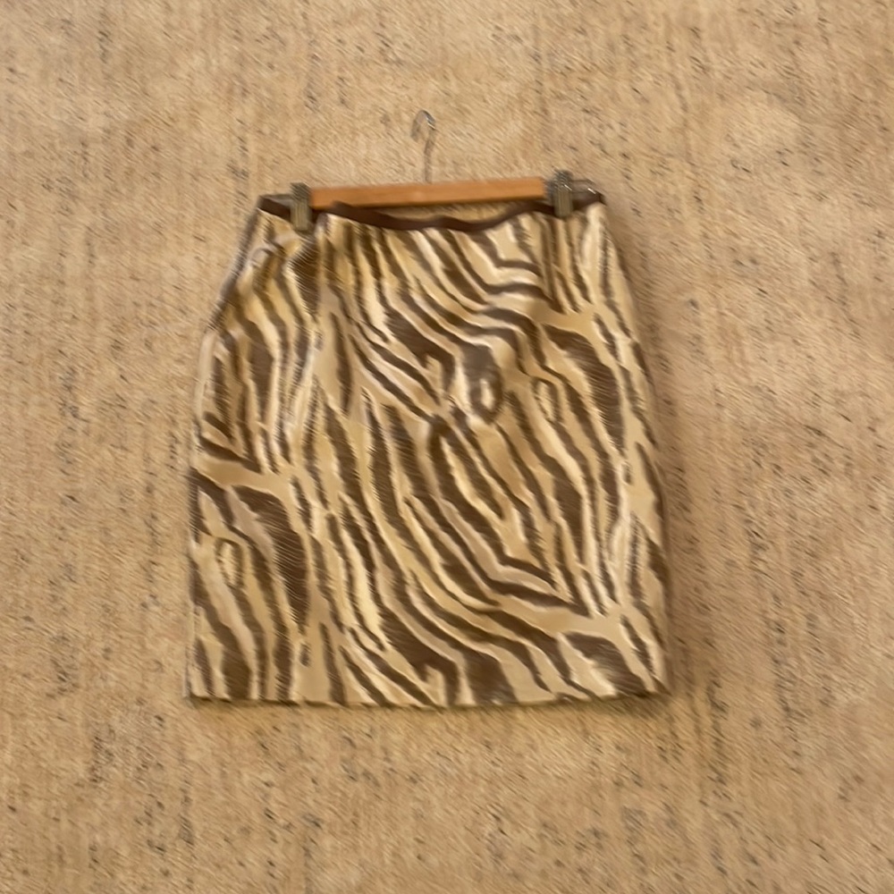 Zebra print a line skirt